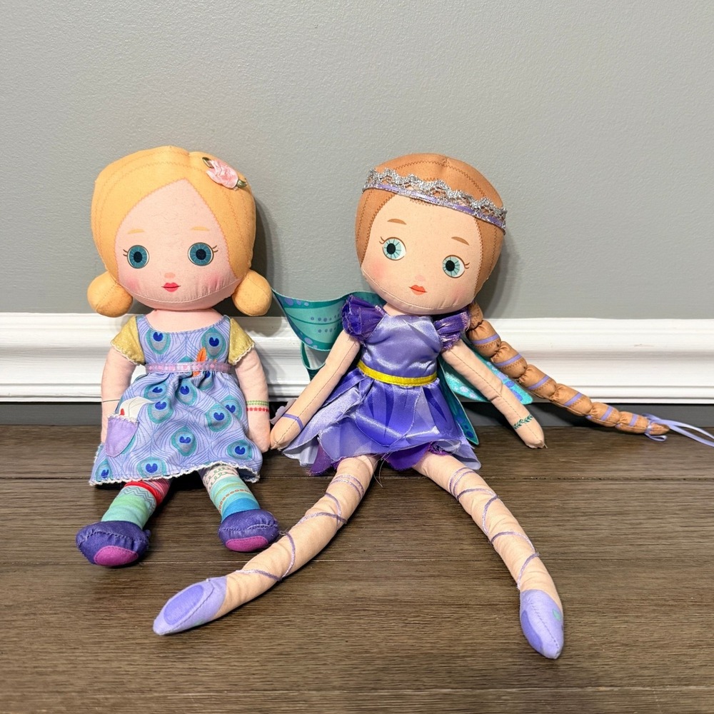 Zapf Creation Mooshka Ballerina Fairy Plush Rag Doll Set Purple‎ Blue